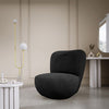 Eleganter Kyoto Designer Bouclé Sessel mit 360° Drehfunktion – Komfort trifft Stil