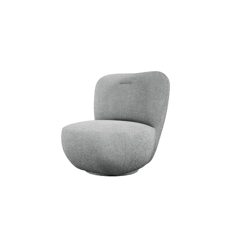 Eleganter Kyoto Designer Bouclé Sessel mit 360° Drehfunktion – Komfort trifft Stil