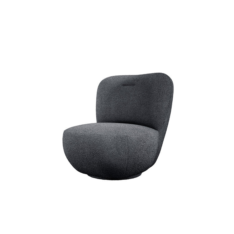 Eleganter Kyoto Designer Bouclé Sessel mit 360° Drehfunktion – Komfort trifft Stil