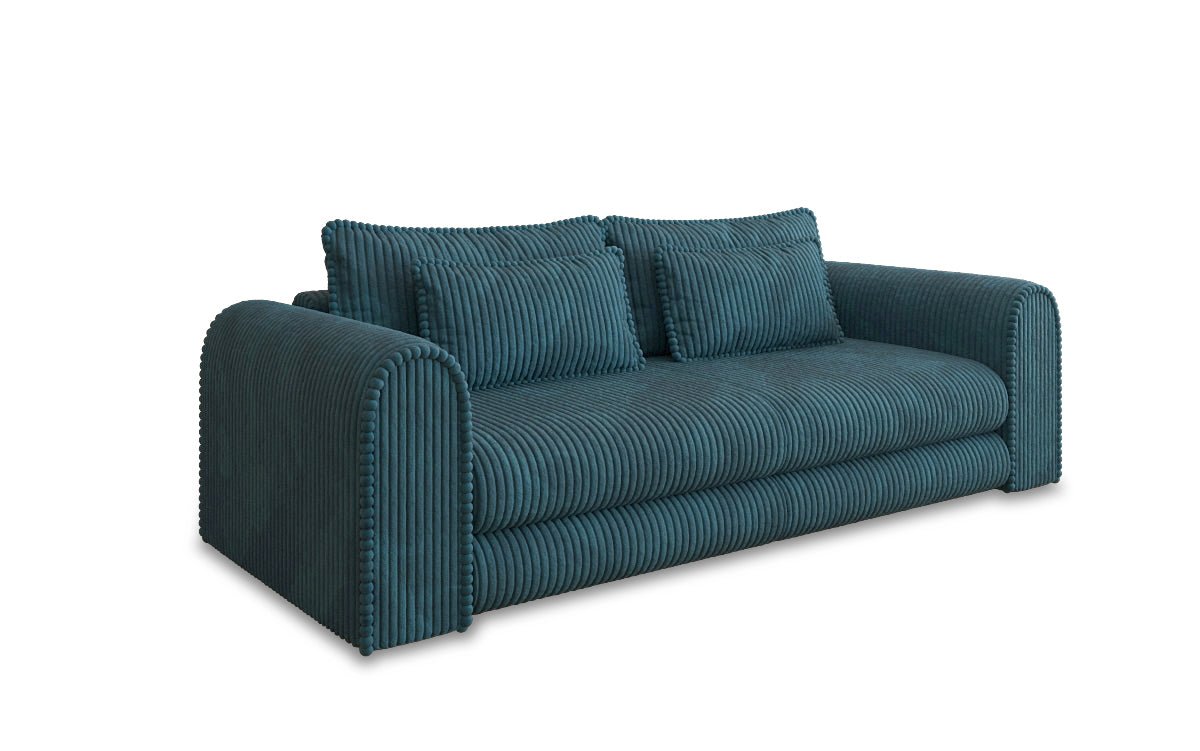 Luxuriöses Cord-Schlafsofa Lil Buddy: 3-Sitzer mit Bettfunktion & Stauraum