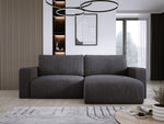 Lade das Bild in den Galerie-Viewer, Modernes L-Form Cord Ecksofa Carl mit Schlaffunktion und integriertem Bettkasten
