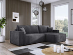 Lade das Bild in den Galerie-Viewer, Luxuriöses Velanova Cord Ecksofa mit Schlaffunktion und praktischem Stauraum
