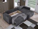Lade das Bild in den Galerie-Viewer, Luxuriöses Velanova Cord Ecksofa mit Schlaffunktion und praktischem Stauraum
