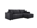 Lade das Bild in den Galerie-Viewer, Luxuriöses Velanova Cord Ecksofa mit Schlaffunktion und praktischem Stauraum
