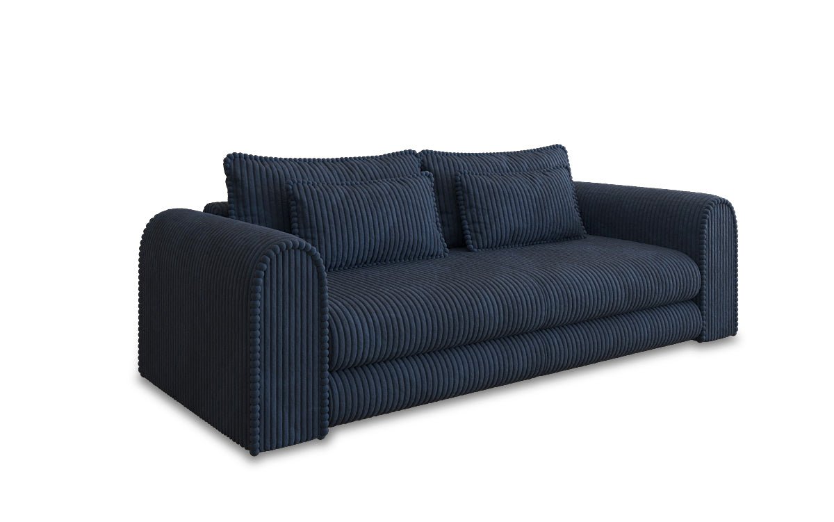 Luxuriöses Cord-Schlafsofa Lil Buddy: 3-Sitzer mit Bettfunktion & Stauraum
