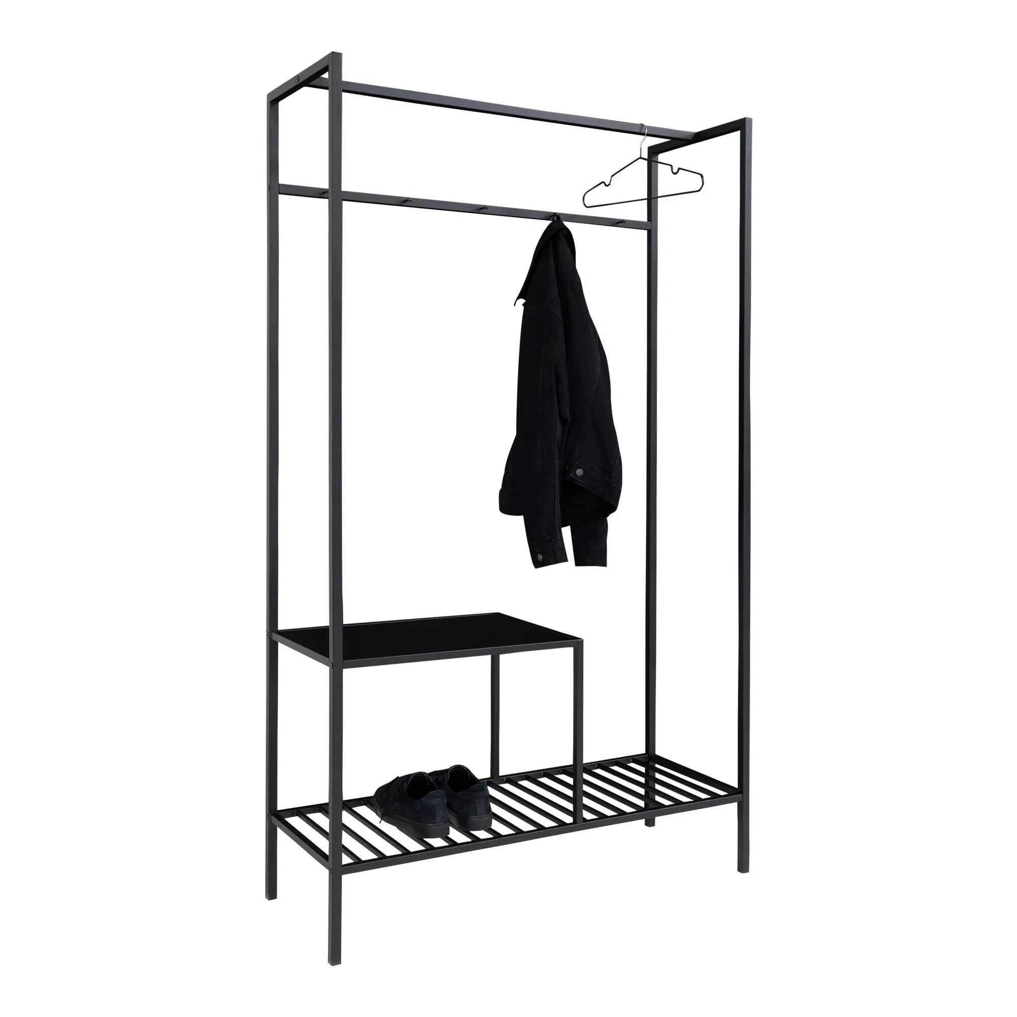 Modernes Designer Metallgestell Garderobe Quarto – Stilvolles Flurregal mit Ablagemöglichkeiten