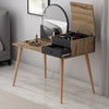 Designer Schminktisch Angel: Eleganter Spiegel, Clevere Schubladen, Stilvolle Holzoptik