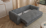 Lade das Bild in den Galerie-Viewer, Luxuriöses Cord-Schlafsofa Lil Buddy: 3-Sitzer mit Bettfunktion &amp; Stauraum
