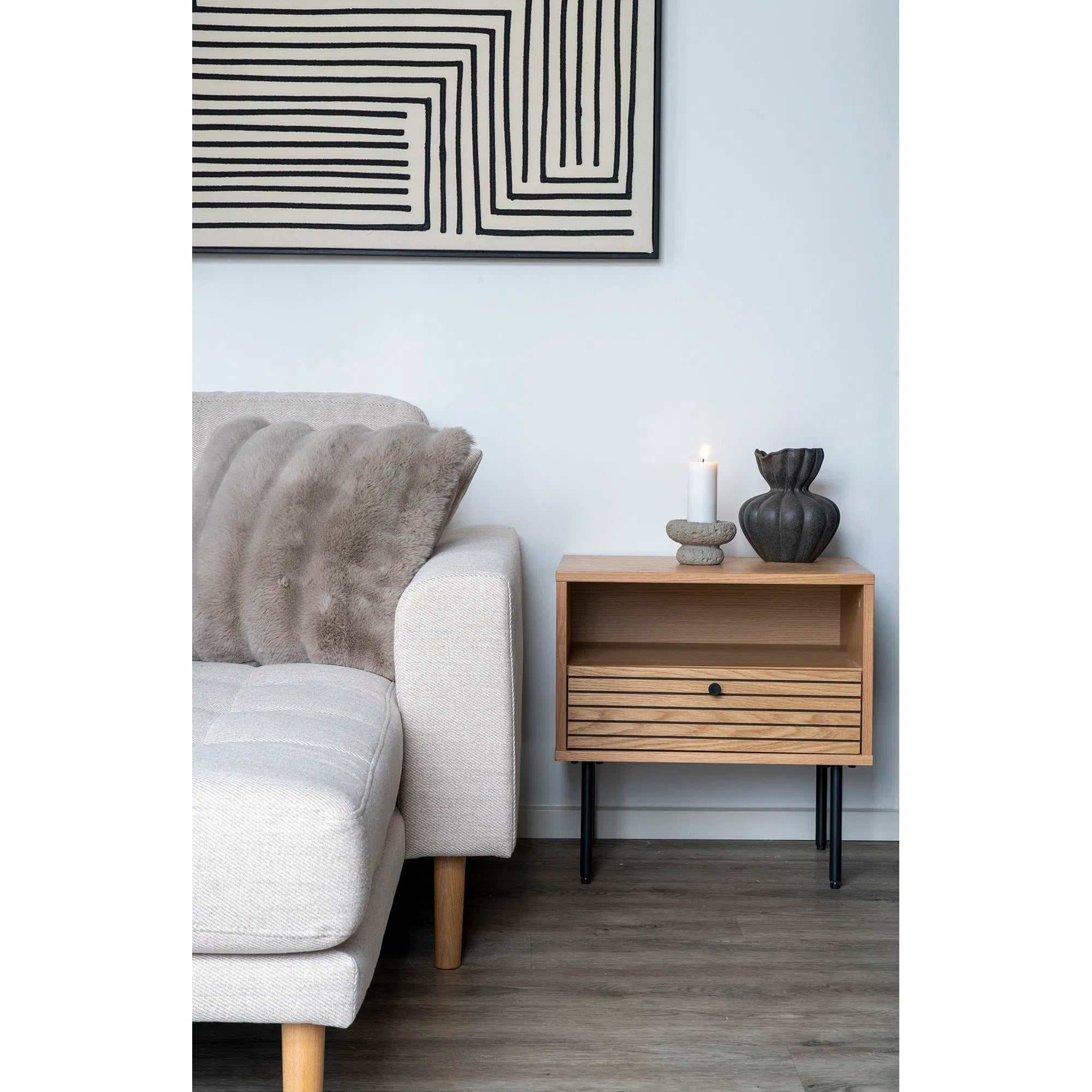 Luxuriöses Kuschelkissen Tao Grau: Weiches Kunstfell, 45x45 cm, Perfekt für Gemütlichkeit