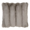 Luxuriöses Kuschelkissen Tao Grau: Weiches Kunstfell, 45x45 cm, Perfekt für Gemütlichkeit
