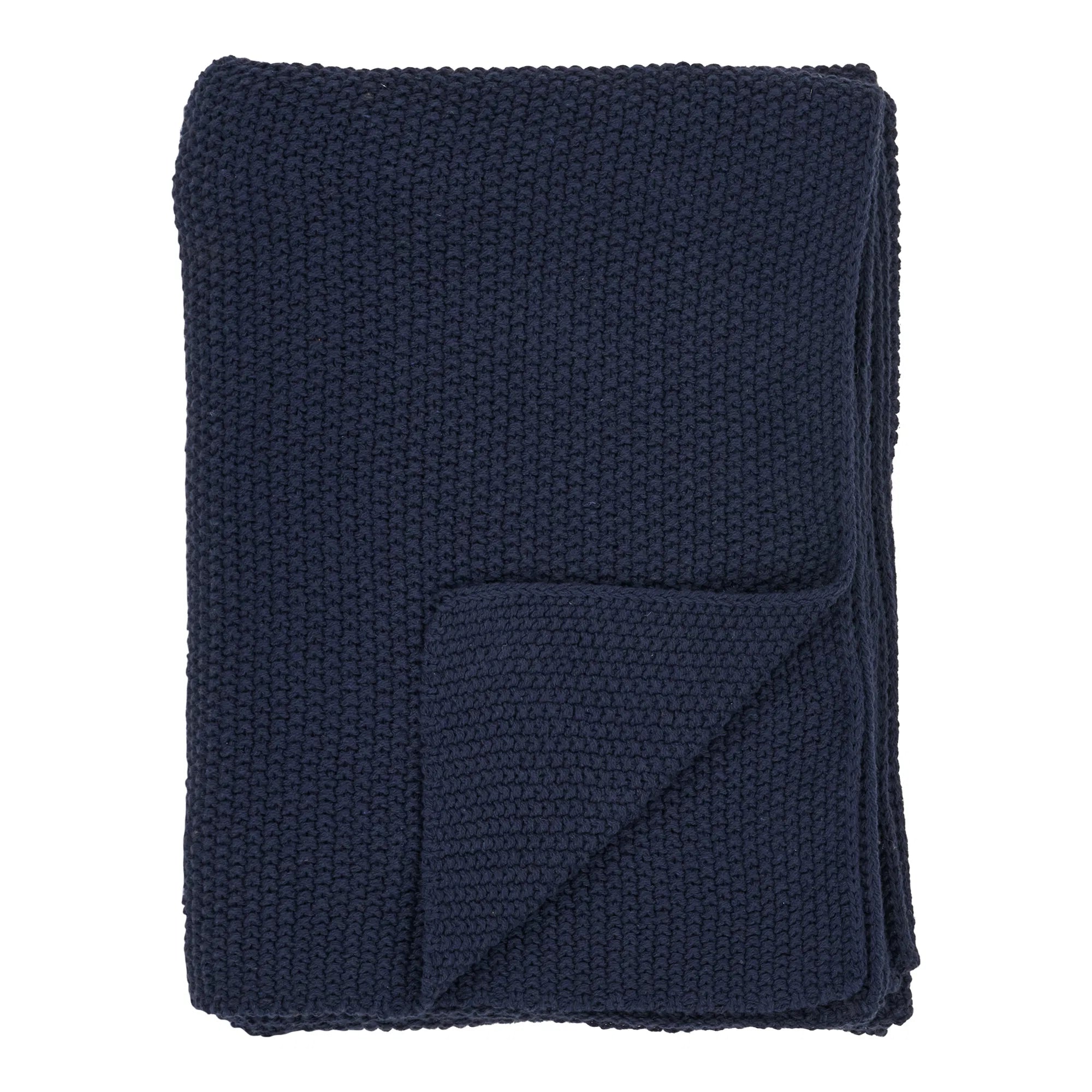 Tayla Blau Gemütliche Tagesdecke 130x170cm Recycelte Baumwolle – Stilvoller Sofa-Überwurf