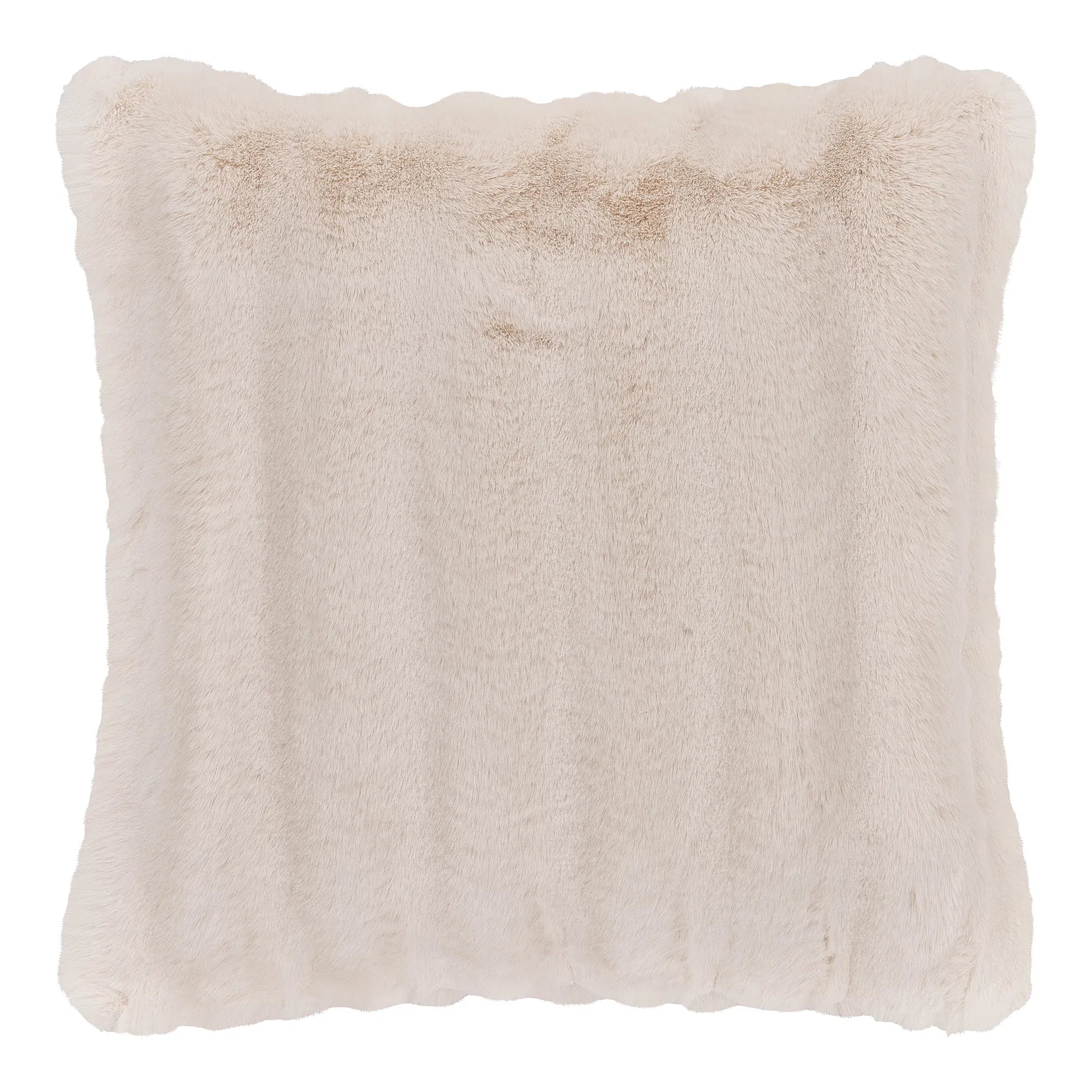 Luxus Flauschiges Zierkissen Tao Kunstfell Beige 45x45 cm Dekoratives Sofa Kissen