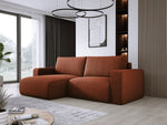 Lade das Bild in den Galerie-Viewer, Modernes L-Form Cord Ecksofa Carl mit Schlaffunktion und integriertem Bettkasten
