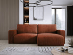 Lade das Bild in den Galerie-Viewer, Modernes L-Form Cord Ecksofa Carl mit Schlaffunktion und integriertem Bettkasten
