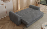 Lade das Bild in den Galerie-Viewer, Luxuriöses Cord-Schlafsofa Lil Buddy: 3-Sitzer mit Bettfunktion &amp; Stauraum
