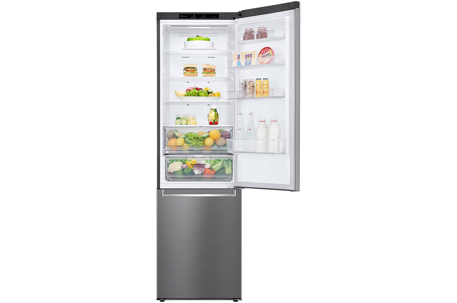 LG Kühl-Gefrierkombination Smart Inverter Compressor®, 384L, EEK C, 203cm hoch