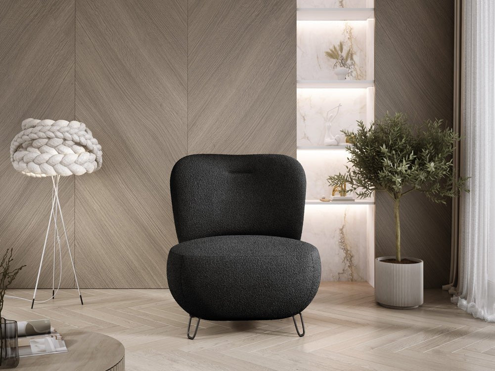 Tokyo Designer Bouclé Sessel: Gemütlicher, Stilvoller Polstersessel für Modernes Wohnen