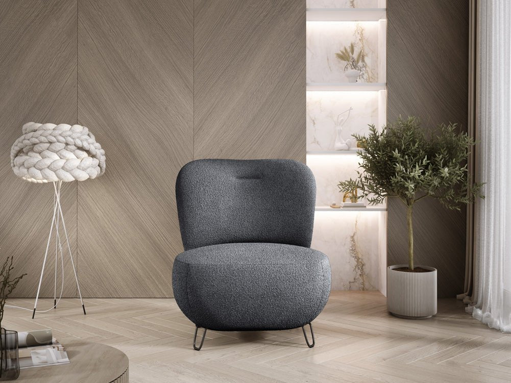 Tokyo Designer Bouclé Sessel: Gemütlicher, Stilvoller Polstersessel für Modernes Wohnen