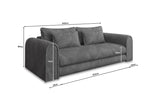 Lade das Bild in den Galerie-Viewer, Luxuriöses Cord-Schlafsofa Lil Buddy: 3-Sitzer mit Bettfunktion &amp; Stauraum
