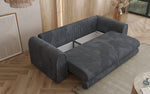 Lade das Bild in den Galerie-Viewer, Luxuriöses Cord-Schlafsofa Lil Buddy: 3-Sitzer mit Bettfunktion &amp; Stauraum
