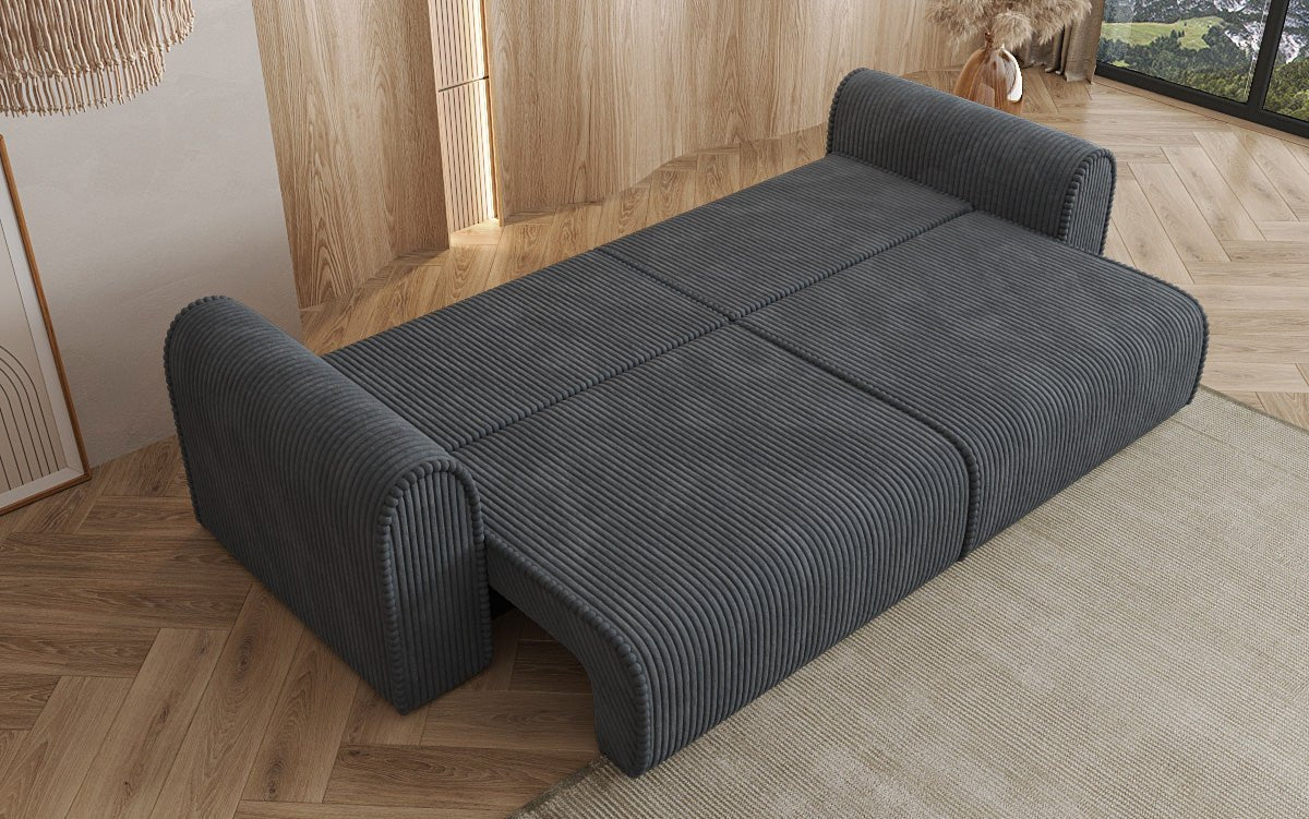 Big Buddy Designer 3-Sitzer Sofa: Gemütlichkeit, Schlaffunktion & Stauraum in Breitcord