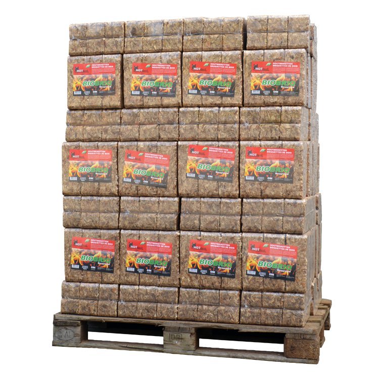 BioBriq MegaRuf Holzbriketts Palette 972 kg – Hohe Brennleistung, umweltfreundlich
