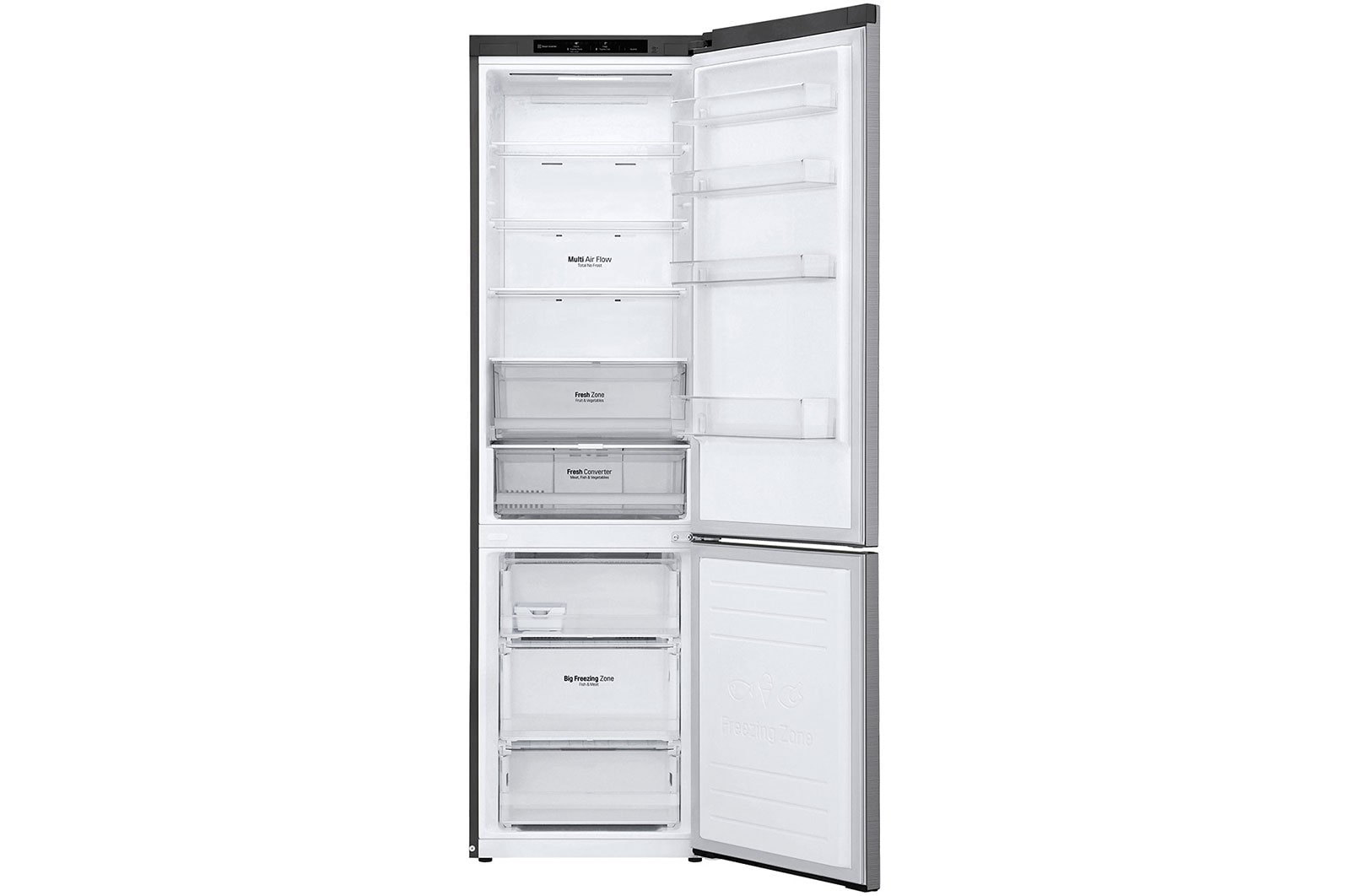 LG Kühl-Gefrierkombination Smart Inverter Compressor®, 384L, EEK C, 203cm hoch