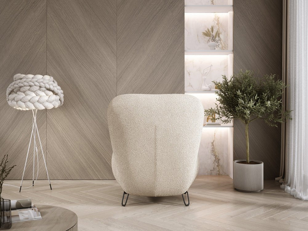 Tokyo Designer Bouclé Sessel: Gemütlicher, Stilvoller Polstersessel für Modernes Wohnen
