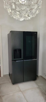 Lade das Bild in den Galerie-Viewer, LG InstaView Side-by-Side Kühlschrank, 635L, Eis-, Wasser, Total No Frost, Matt Schwarz
