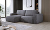Modernes L-Form Cord Ecksofa Carl mit Schlaffunktion und integriertem Bettkasten
