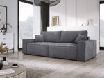 Lade das Bild in den Galerie-Viewer, Designer Cord Sofa Velanova: Modernes Schlafsofa mit Klappfunktion für Ihr Wohnzimmer
