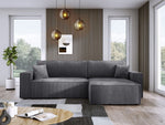 Lade das Bild in den Galerie-Viewer, Luxuriöses Velanova Cord Ecksofa mit Schlaffunktion und praktischem Stauraum
