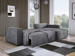 Lade das Bild in den Galerie-Viewer, Luxuriöses Velanova Cord Ecksofa mit Schlaffunktion und praktischem Stauraum
