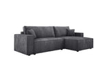 Lade das Bild in den Galerie-Viewer, Luxuriöses Velanova Cord Ecksofa mit Schlaffunktion und praktischem Stauraum
