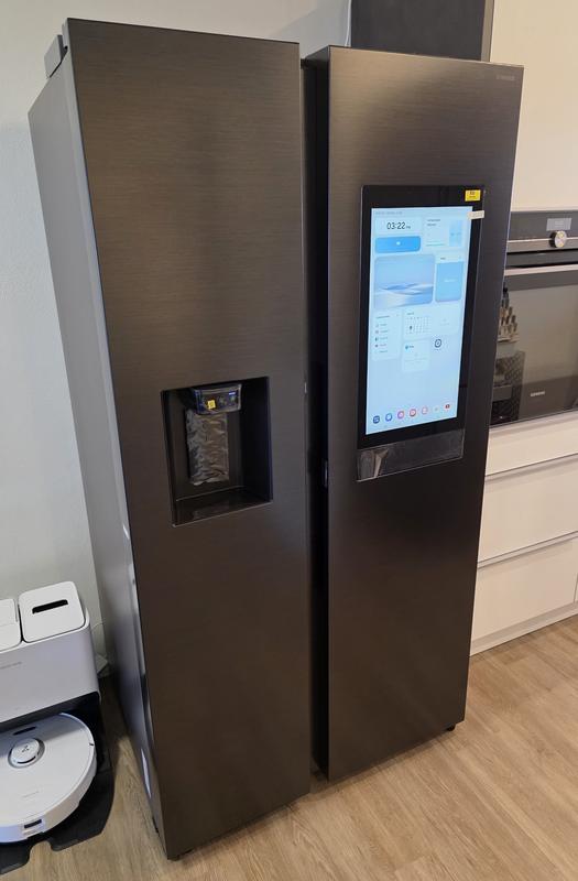 Samsung Family Hub Side-by-Side Kühlschrank 614L Schwarz AI Smart Eis-Wasserspender