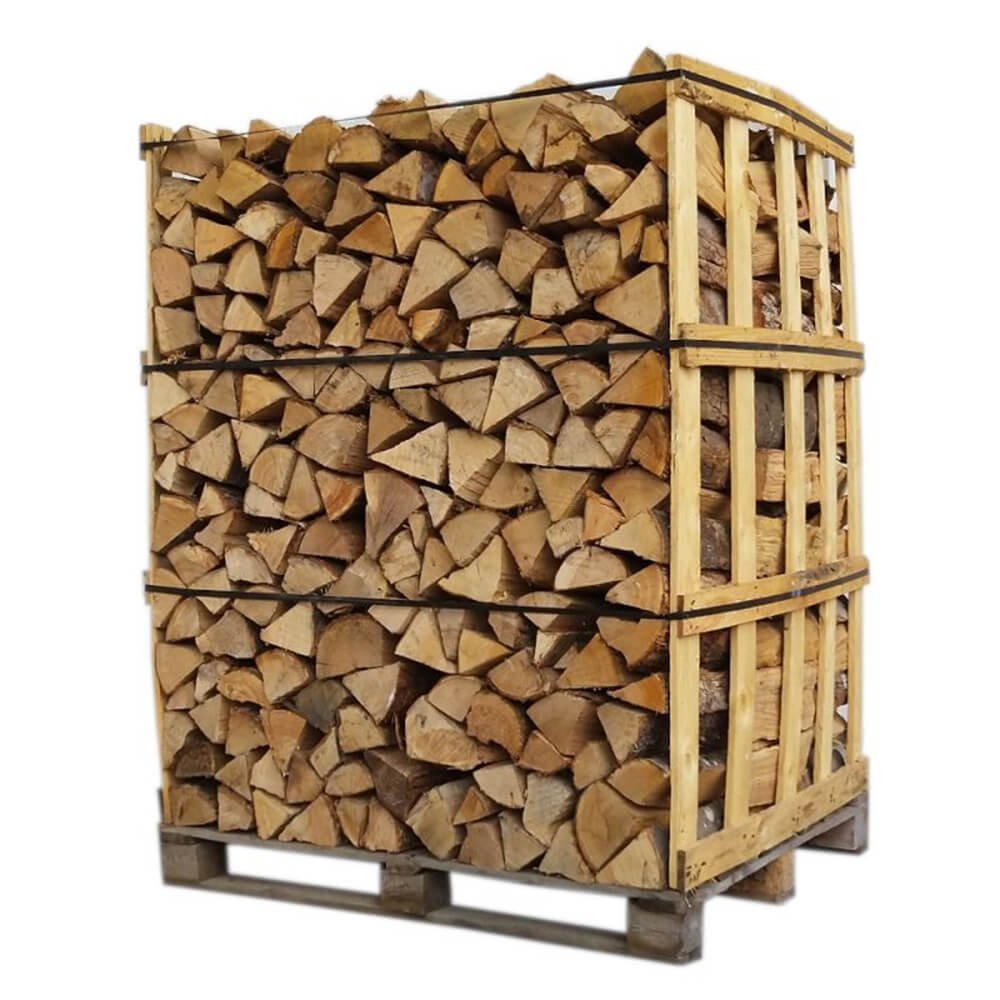 33 cm Mischholz 85 % Hartholz – Palette 1,7 m³ – 2,5 Stk für Heizöfen