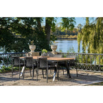Lade das Bild in den Galerie-Viewer, 4er Set Stapelbarer Gartenstuhl Verona Schwarz für Outdoor &amp; Balkon
