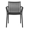 4er Set Stapelbarer Gartenstuhl Verona Schwarz für Outdoor & Balkon