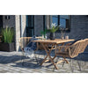 2er Set Gartenstuhl Firenze Natur Polyrattan Stahl wetterfest komfortabel