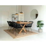 Lade das Bild in den Galerie-Viewer, 2er Set Gartenstuhl Firenze Schwarz: Eleganter, Wetterfester Stahl-Polyrattan Outdoor-Stuhl für Garten
