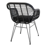 Lade das Bild in den Galerie-Viewer, 2er Set Gartenstuhl Firenze Schwarz: Eleganter, Wetterfester Stahl-Polyrattan Outdoor-Stuhl für Garten
