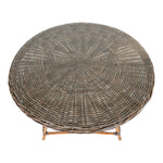 Lade das Bild in den Galerie-Viewer, Larissa Outdoor Esstisch: Rund Ø120cm, Robustes Rattan, Stahl &amp; Glas
