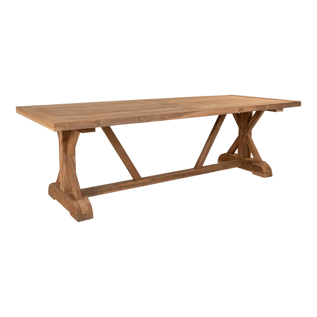 Goliath Garten Esstisch: Robuster Teakholz Outdoor-Tisch 240x100 cm für 8 Personen