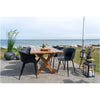 Lena Gartenstuhl Set Schwarz: Elegante Outdoor-Stühle mit Robustem Stahlgestell für Komfort