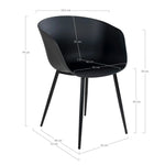 Lade das Bild in den Galerie-Viewer, Lena Gartenstuhl Set Schwarz: Elegante Outdoor-Stühle mit Robustem Stahlgestell für Komfort
