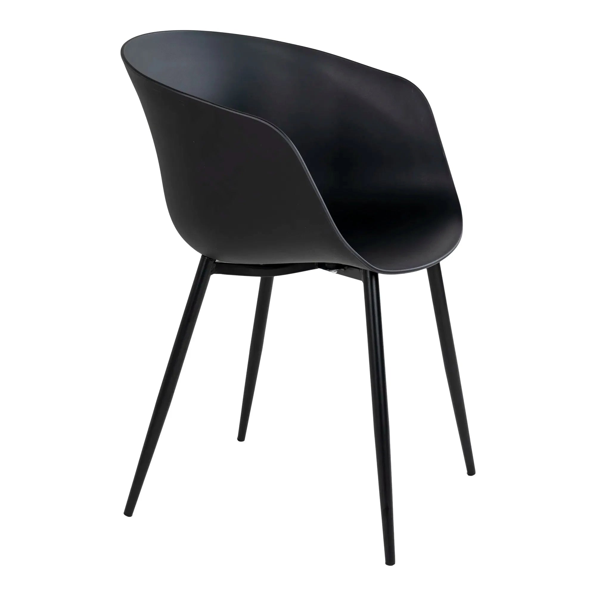 Lena Gartenstuhl Set Schwarz: Elegante Outdoor-Stühle mit Robustem Stahlgestell für Komfort