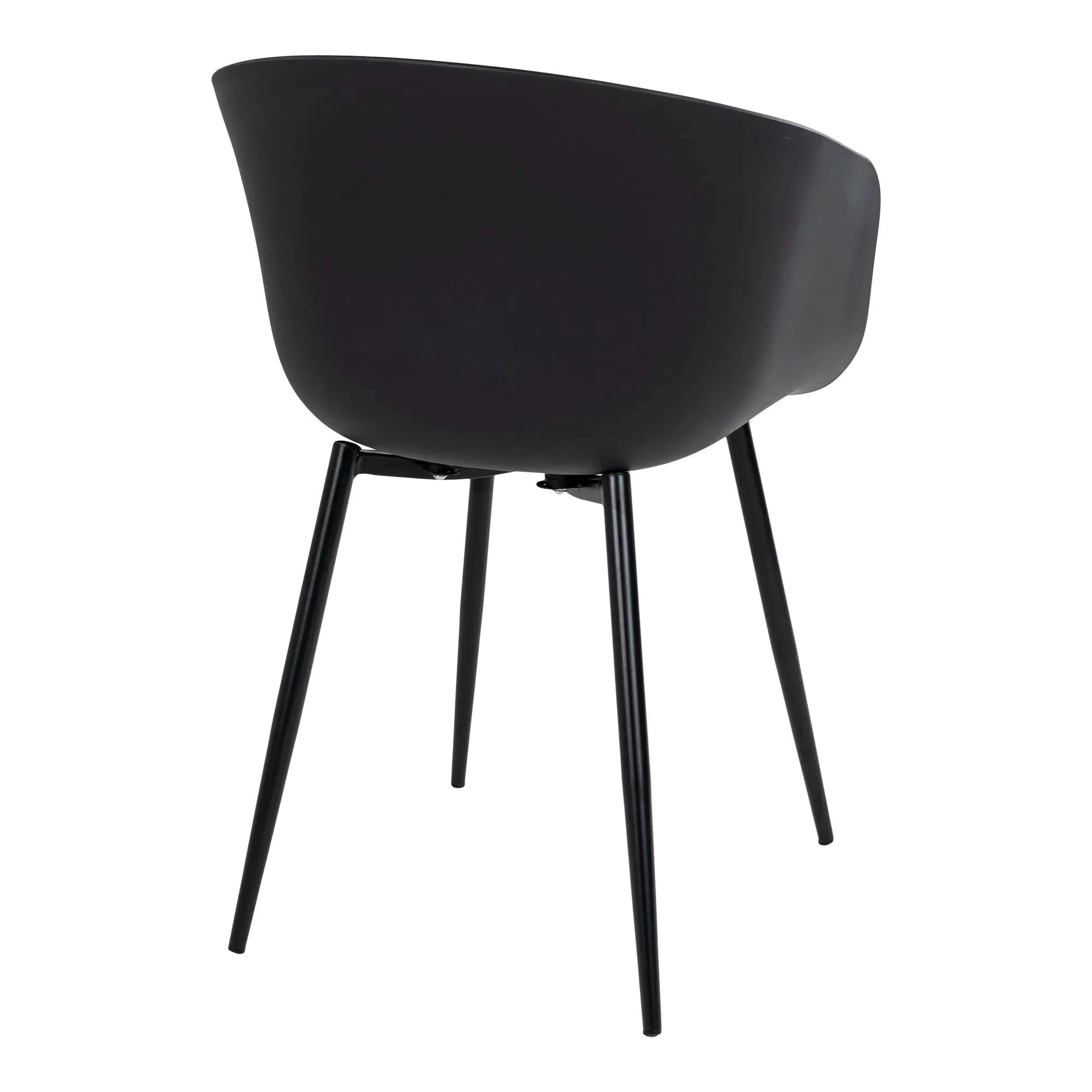 Lena Gartenstuhl Set Schwarz: Elegante Outdoor-Stühle mit Robustem Stahlgestell für Komfort