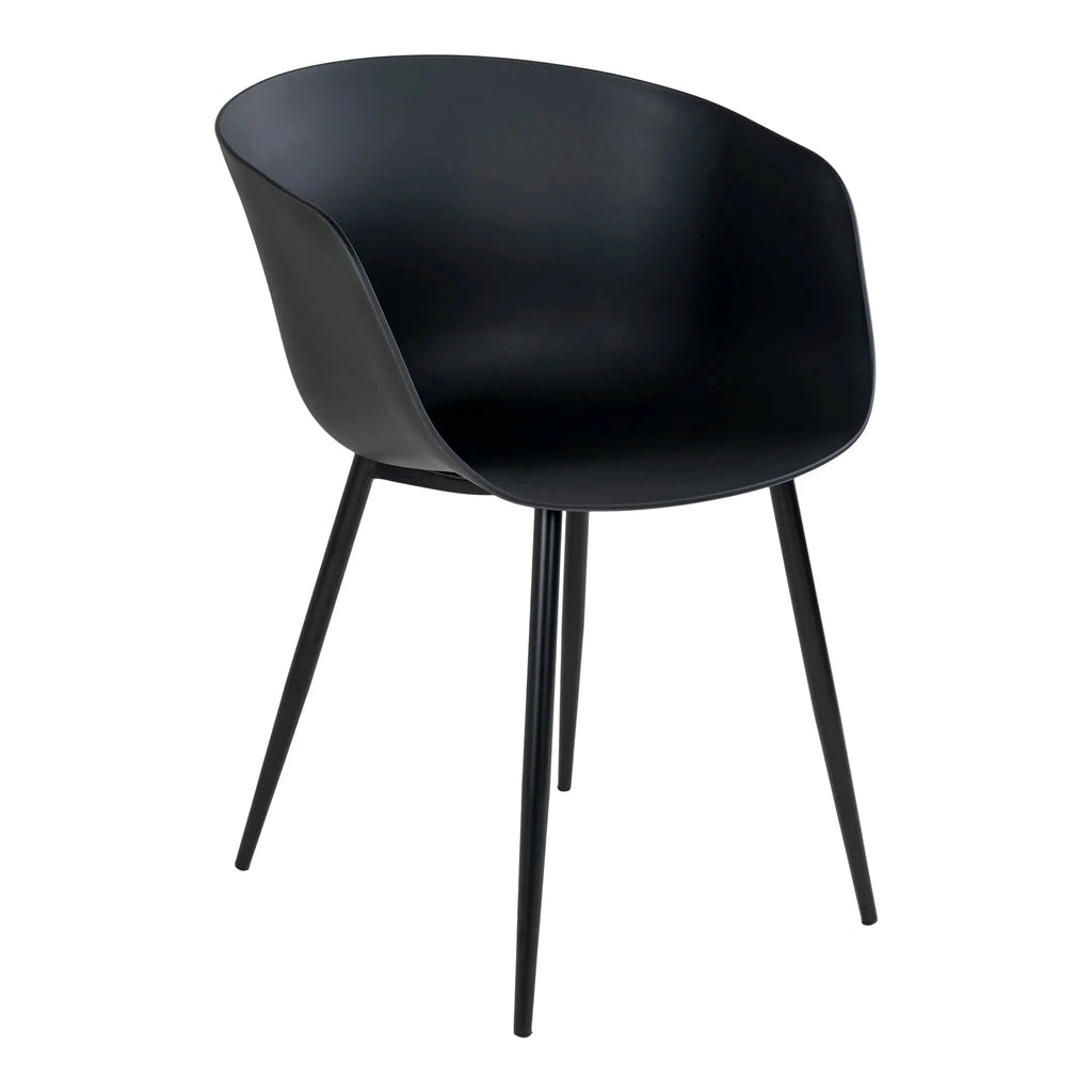 Lena Gartenstuhl Set Schwarz: Elegante Outdoor-Stühle mit Robustem Stahlgestell für Komfort