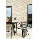 Lade das Bild in den Galerie-Viewer, Elegantes 2er Set Gartenstuhl Lazaro: Stilvoll, Bequem, Schwarz/Beige Outdoor-Sitzgelegenheit
