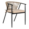 Elegantes 2er Set Gartenstuhl Lazaro: Stilvoll, Bequem, Schwarz/Beige Outdoor-Sitzgelegenheit